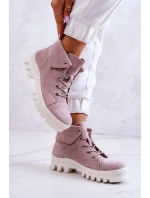 Semišové boty Trapper Tiered Světle fialová Dalles Semišové boty Trapper Tiered Světle fialová Dalles