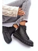 Ocieplane Kožené Boty Na Zip Big Star MM274625 Černé