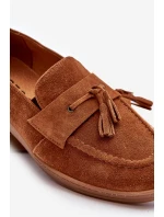 Mužské semišové loafers polobotky Zazoo 1566 hnědé Mužské semišové loafers polobotky Zazoo 1566 hnědé