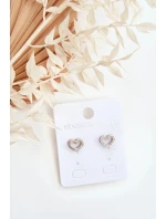 Klasické zlaté náušnice ve tvaru srdce