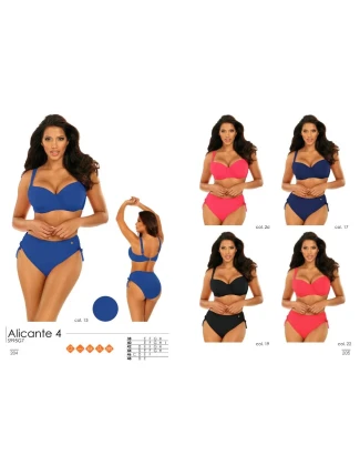 Dámské dvoudílné plavky S995G7 2d Alicante 4 tmavě růžová - Self Dámské dvoudílné plavky S995G7 2d Alicante 4 tmavě růžová - Self