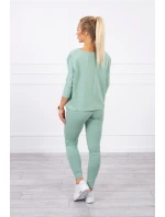 Sada s potiskem Queen tmavě mátová