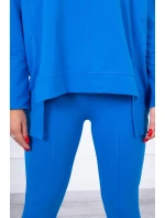 Souprava s oversize halenkou chrpově modré barvy