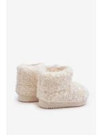 Dětské Sněhule S Kožíškem Typu Beránek Světle Béžové Mevael Dětské Sněhule S Kožíškem Typu Beránek Světle Béžové Mevael