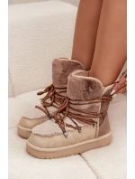 Dámské sněhule s kožíškem DFranklin DFSH370012 Béžové