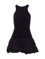 M863 Šaty Bubble hem racer - černé