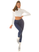 Sexy Push-Up džíny s vysokým pasem a detaily kapes