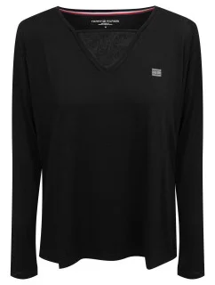 Dámské Tričko s dlouhým rukávem UW0UW01981-BEH - Tommy Hilfiger
