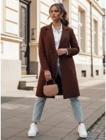 Dámský dlouhý hnědý kabát LINNORE oversize FashionStreet NY0705 Dámský dlouhý hnědý kabát LINNORE oversize FashionStreet NY0705