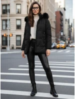 Dámská zimní prošívaná bunda s kapucí černá FashionStreet TY5330