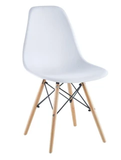 SKANDINÁVSKÁ ŽIDLE MATRACE BÍLÁ SADA 2 KS