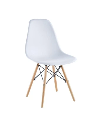 SKANDINÁVSKÁ ŽIDLE MATRACE BÍLÁ SADA 2 KS