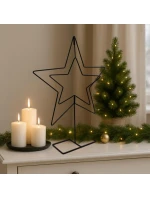 DEKORATIVNÍ HVĚZDICOVÝ STOJAN KOVOVÝ 50CM ČERNÁ SLÍDA