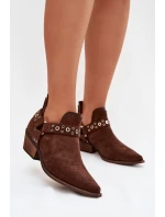 Dámské kotníkové boty s výřezy a pásky Vannessae