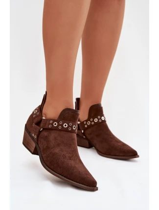 Dámské kotníkové boty s výřezy a pásky Vannessae