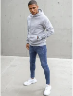 Pánská světle šedá mikina FashionStreet BX5481