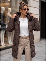 Dámská zimní prošívaná bunda s kapucí, fialová, FashionStreet TY5822 Dámská zimní prošívaná bunda s kapucí, fialová, FashionStreet TY5822