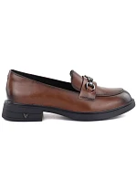 Dámské kožené polobotky lords hnědé Vinceza 39991