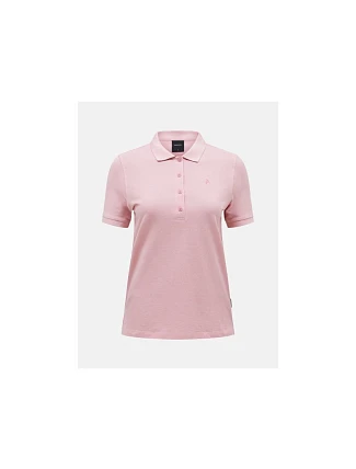 Dámské tričko PEAK PERFORMANCE W Classic Cotton Polo, růžová barva