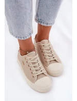 Dámské plátěné tenisky Big Star – béžové Dámské plátěné tenisky Big Star – béžové