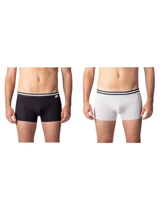 Dvojbalení bavlněných boxerek COTTON STRETCH BOXER 2x - BELLINDA - černá