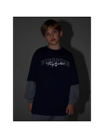 4F 4FJRSS26TTSHM3465-31S Dětské chlapecké tričko s volným potiskem