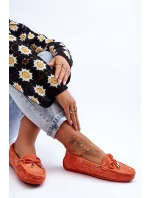 Ženské Semišové Mokasíny Oranžové Si Passione
