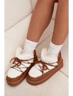 Nízké sněhule na platformě s kožešinou D.Franklin DFSH370011 Camel