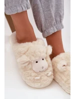 Dámské Kožešinové Pantofle Ovce Béžové Sylline Dámské Kožešinové Pantofle Ovce Béžové Sylline