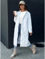 Dámský prošívaný dlouhý kabát TRENDIFY bílý FashionStreet TY4380