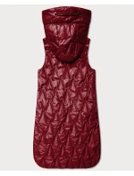 Lekka kamizelka damska ze złotym zamkiem Goodlookin ciemny czerwony (B8586/B8587-27)