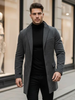 Pánský šedý kabát FashionStreet CX0441