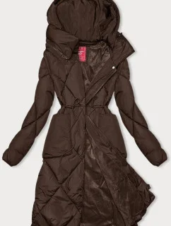 Hnědá zimní bunda s límcem (LHD-23021)