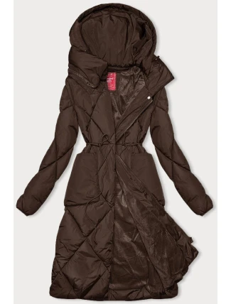 Hnědá zimní bunda s límcem (LHD-23021)