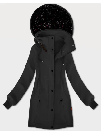 Dámská mikina v grafitové barvě s kapucí a se stojáčkem LHD (AMG-171)