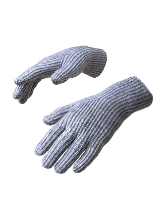 Pletené rukavice na telefon s výřezem na prsty - šedé