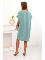 Šaty s kapsami  tmavá máta