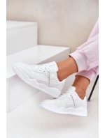 Dámské Sportovní Boty Tenisky Z Eko Kůže Bílé Telisiria Dámské Sportovní Boty Tenisky Z Eko Kůže Bílé Telisiria