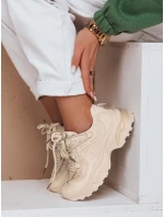 Dámské tenisky se silnější podrážkou LUXTRAIL beige FashionStreet ZY0615