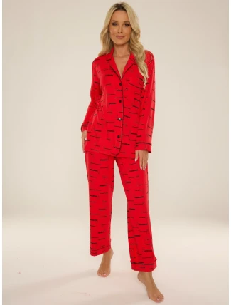 De Lafense 718 Madeleine pyžamo dlouhé/r S-4XL dámské rozepínací De Lafense 718 Madeleine pyžamo dlouhé/r S-4XL dámské rozepínací