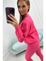 3-dílná sada mikina + top + legíny malinová 3-dílná sada mikina + top + legíny malinová