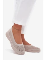 Dámské síťované baleríny ve sportovním stylu Virella – béžové