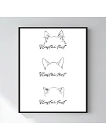Personalizovaný magický fotoobraz v rámu - 40x50 - zvířecí ouška