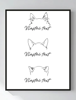 Personalizovaný magický fotoobraz v rámu - 40x50 - zvířecí ouška