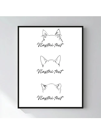 Personalizovaný magický fotoobraz v rámu - 40x50 - zvířecí ouška