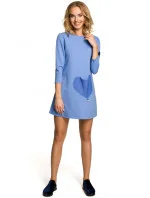 Dámská tunika z francouzského froté úpletu s kapsou ve tvaru srdce M053  - MOE