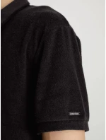 Pánská plážová polokošile KM0KM00842 BEH černá - Calvin Klein