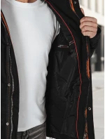 Pánská zimní bunda s kapucí černá FashionStreet TX4992