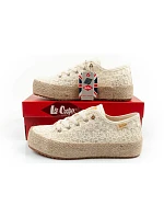 Lee Cooper dámská sportovní obuv se šněrováním béžové dámské platformové tenisky