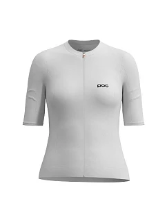 Cyklistické tričko POC W's Cadence Jersey, bílé